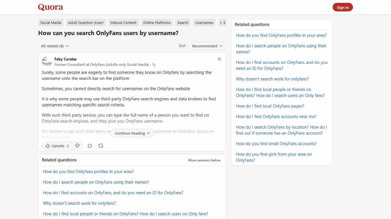 How to search OnlyFans users by username - Quora